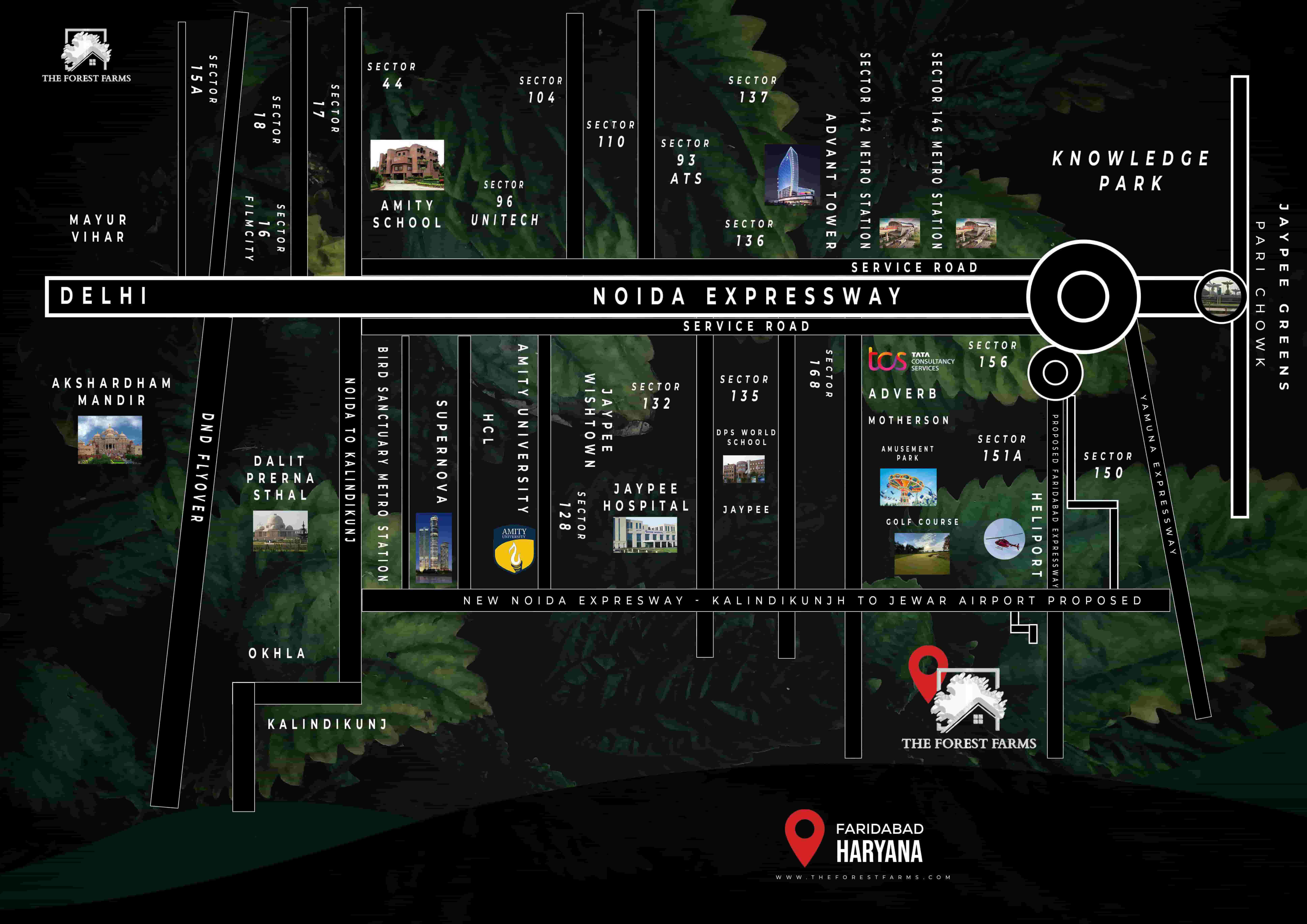 The Forest Farms House Location Map